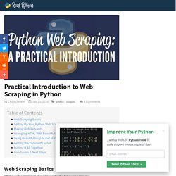 Practical Introduction to Web Scraping in Python – Real Python