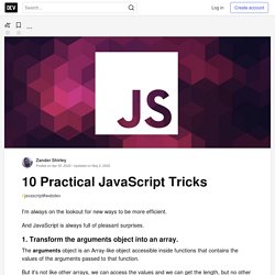 10 Practical JavaScript Tricks - DEV