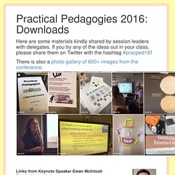 Practical Pedagogies 2016