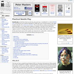 Practical Needle Play - PeterMastersWiki