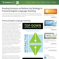 Practical Bottom-Up Strategies for Teaching Reading