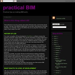 practical BIM: What is this thing called LOD