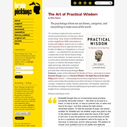 The Art of Wisdom and the Psychology of How We Use Categories, Frames, and Stories to Make Sense of the World
