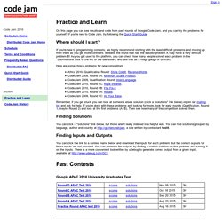 Practice and Learn - Google Code Jam