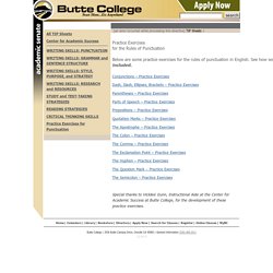 Practice Exercises for Punctuation - Butte College