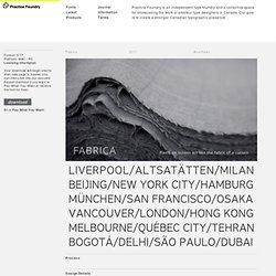 ✐ Practice Foundry—Fabrica