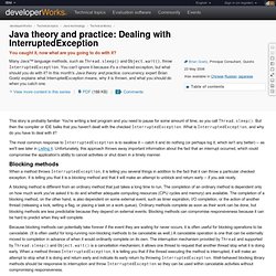 Java theory and practice: Dealing with InterruptedException - www.ibm.com (HTTP)