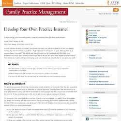 Develop Your Own Practice Intranet - Feb 2003
