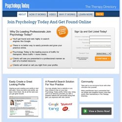 List Your Practice Online With Psychology Today