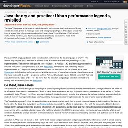 Java theory and practice: Urban performance legends, revisited