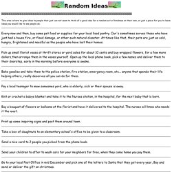 Practice Random Acts of Kindness