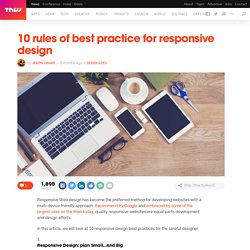 10 rules of best practice for responsive design