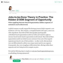 Jobs-to-be-Done Theory in Practice: The Hidden $150M Segment of Opportunity