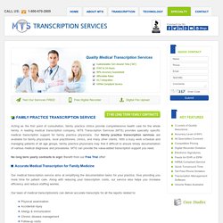 Family Practice Transcription Service
