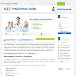 Family Practice Transcription Service