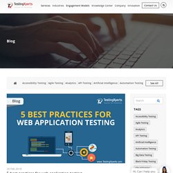 5 best practices for web application testing