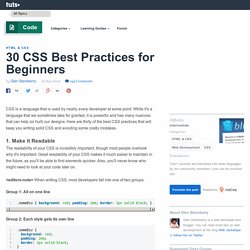 30 CSS Best Practices for Beginners