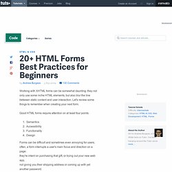 20+ HTML Forms Best Practices for Beginners – Basix