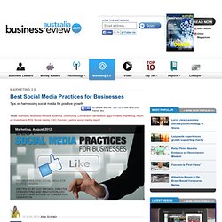 Best Social Media Practices for Businesses