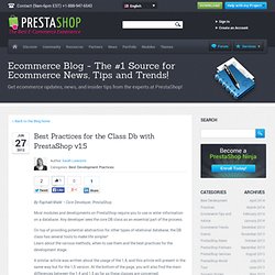 Best Practices for the Class Db with PrestaShop v1.5