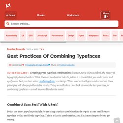 Best Practices of Combining Typefaces