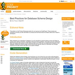Best Practices for Database Schema Design