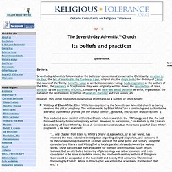 Beliefs and practices of the Seventh-Day Adventist denomination