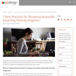 7 Best Practices for Designing Accessible eLearning Training Programs