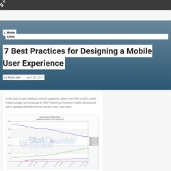 7 Best Practices for Designing a Mobile User Experience