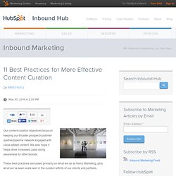 11 Best Practices for More Effective Content Curation