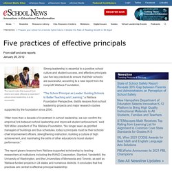 Five practices of effective principals