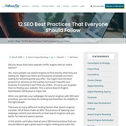12 SEO Best Practices That Everyone Should Follow