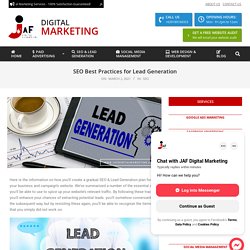 JAF Shares Best Practices for SEO & Lead Generation