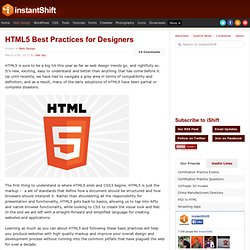 HTML5 Best Practices for Designers