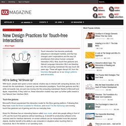 New Design Practices for Touch-free Interactions