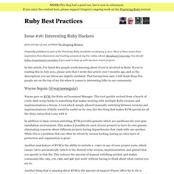 16: Interesting Ruby Hackers