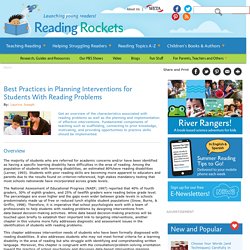 Best Practices in Planning Interventions for Students With Reading Problems