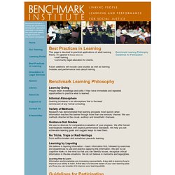 Best Practices in Learning - adult learning theory