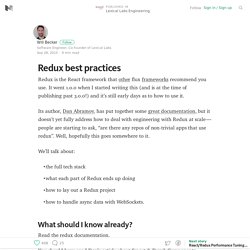 Redux best practices — Lexical Labs Engineering