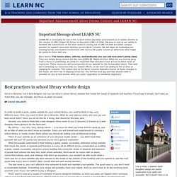 Best practices in school library website design