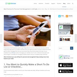 Best Practices for Personal Task Management in LifeTopix