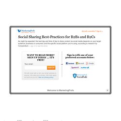 Social Sharing Best-Practices for B2Bs and B2Cs
