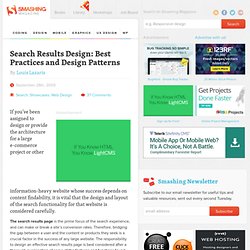 Search Results Design: Best Practices and Design Patterns