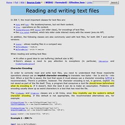 Reading and writing text files