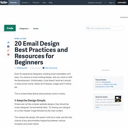 20 Email Design Best Practices and Resources for Beginners