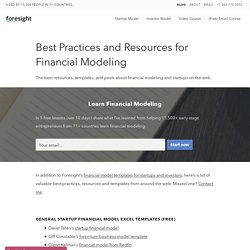 Best Practices and Resources for Financial Modeling