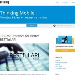 10 Best Practices for Better RESTful API