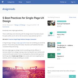 5 Best Practices for Single-Page UX Design