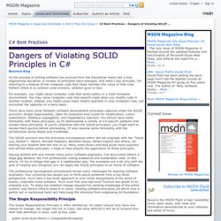 C# Best Practices - Dangers of Violating SOLID Principles in C#