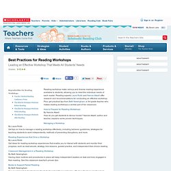 Best Practices for Reading Workshops